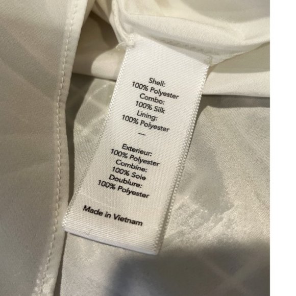 BNWOT ELIZABETH AND JAMES WHITE SHEER A-LINE SKIRT 2 - Picture 5 of 5